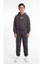 Printed Kangaroo Pocket Hooded Soft Textured-Comfort Fabric Boys' Top and Bottom Tracksuit Set - 2
