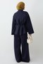 Wide Sleeve Tie-Dye Navy Blue Double Suit - 5