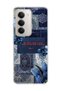 Redmi 15 Compatible Blue Butterfly Verse Printed Transparent Phone Case