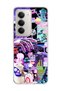 Redmi 15 Compatible Neon Purple Collage Printed Transparent Phone Case