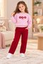 Girl's 100% Cotton Embroidered Flowers 2-Piece Set - 2