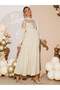 Rochie maxi, crem - 5