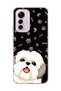 Mi 12 Lite Compatible White Dog Black Paw Printed Transparent Phone Case