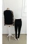 Women's long sleeve crew neck leopard print viscose two-piece set - 7