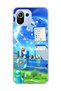 Mi 11 Lite Compatible Transparent Phone Case with Jellyfish and City Print