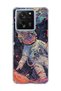 Mi 13t Compatible Colorful Astronaut Printed Transparent Phone Case