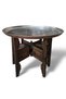 67 cm Hand-Embroidered Authentic Patterned Pewter Urfa Copper Tray + Foldable Floor Stand - 3