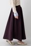 Pleated Belted Plum Skirt - 4