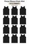 High Quality 100% Cotton Combed Ribbed Men's Undershirts Black 12-Pack - 2