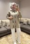 51231 - Stylish and Comfortable Felt-Polyester Women's Knitwear Long Cardigan with Button Detail - 6