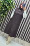 Women's Clothing Plus Size Buttoned Chain Detailed Hooded Quilted Vest - 7
