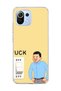 Mi 11 Lite Compatible Funny Man Yellow Printed Transparent Phone Case