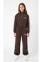 5Th Avenue New York City Printed Top Half Zipper Striped Girls' Bottom Top Tracksuit Set