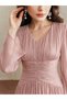 Rochie maxi, roz - 2