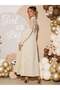 Rochie maxi, crem - 2