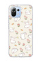 Mi 11 Lite Compatible Cute Rabbit Flower Printed Transparent Phone Case