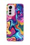 Mi 12 Lite Compatible Rainbow Fluid Color Printed Transparent Phone Case