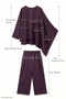 Asymmetric Detail Plum Double Set - 7