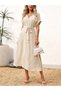Rochie midi, crem - 3