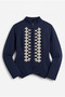 Embroidered Jacket 202718 - Dark Blue - 5