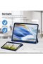 BluePeak Case for iPad 10th Generation 2022, 10.9 Inch, TPU Material, Trifold Stand, Pencil Holder, Protective Smart Cover (Blue) - 4