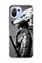 Mi 11 Lite Compatible Anime Wolf Warrior Printed Transparent Phone Case