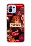 Mi 11 Lite Compatible Aries Sign Printed Transparent Phone Case