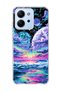 Redmi 15C Compatible Purple Planet Ocean Printed Transparent Phone Case