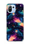 Mi 11 Lite Compatible Colorful Galaxy Printed Transparent Phone Case