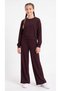 Top and Bottom Pants Stone Printed Girls' Top and Bottom Tracksuit Set