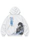 Unisex Oversize Demon Slayer Giyu Tomioka Back Printed Hooded Zipper Anime Themed Zip Hoodie - 2