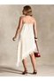Rochie midi, crem - 2