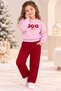 Girl's 100% Cotton Embroidered Flowers 2-Piece Set - 3