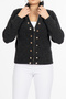Women's Winter Black Vittoria Gold Button Detailed Zippered Knitwear Cardigan 20326 - 3