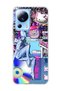 Mi 13 Lite Compatible Chrome Robot Women's Printed Transparent Phone Case