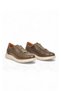 Khaki Genuine Leather Lace-Up Comfortable Sole Men's Casual Shoes Hz8167-F201 - 4