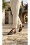 D26Ka-7060 Buckle Detail Genuine Leather 5cm Thick Heel Daily Stylish Shoes for Women - 4
