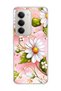 Redmi 15 Compatible Daisy Pink Printed Transparent Phone Case
