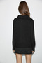 Velto women's polo collar buttoned black sweater - 6