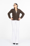 Women's Winter Brown Vittoria Gold Button Detailed Zippered Knitwear Cardigan 20326 - 4