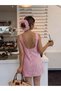 Rochie mini, roz - 2