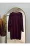 Lamira Buttoned Sleeve End and Six Ribbed Cold Rope Cardigan-Sy3176 Plum - 7