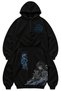 Unisex Oversize Demon Slayer Giyu Tomioka Back Printed Hooded Zipper Anime Themed Zip Hoodie