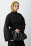 Wide Sleeve Tie-Down Black Double Suit - 6