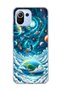 Mi 11 Lite Compatible Girl on the Swing Galaxy Printed Transparent Phone Case
