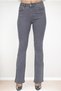 Gray Flexible Lycra Women's Denim Flare Pants - 2