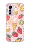 Mi 12 Lite Compatible Ice Cream Strawberry Pink Printed Transparent Phone Case