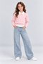 Belted, Embroidered, Pearled Girls' Jeans Ak1714 - 4
