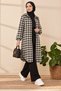 Long Plaid Lumberjack Shirt Tunic Beige Hm2972