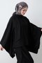 Scarf Detail Pancho Black Set - 5
